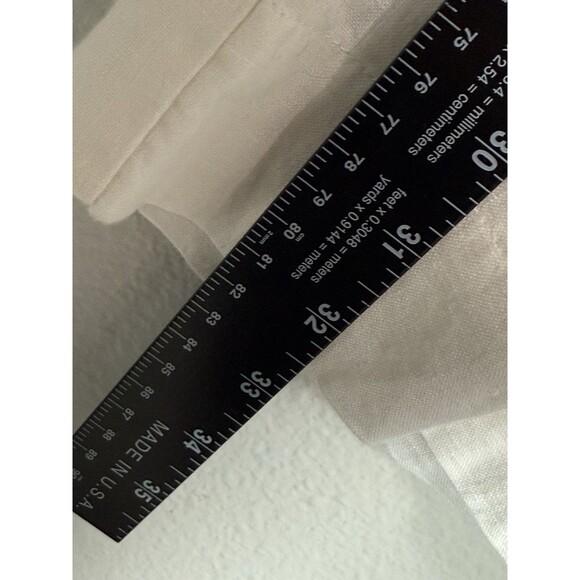 Bella Dahl Cream Lightweight Linen Relaxed Drawstring Pants Size M Comfort Waist - Picture 7 of 10